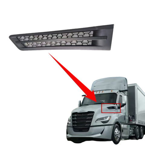 GA-FR-103B-L Black Side Grille Lh For Freightliner Cascadia 2018 2019 2020 2021 2022 2023 2024