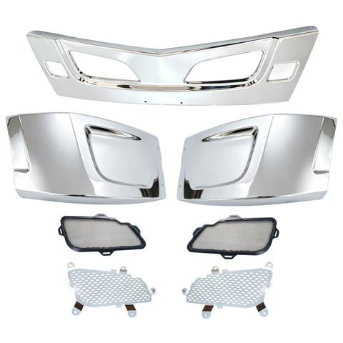 GA-PE-047C Steel Bumper ASSY W/O Fog Lamp Bole with Bracket for Peterbilt 579 2023 2024 2025 2026