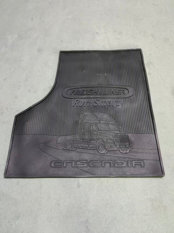 GA-FR-112 Rubber Floor Mat Right Side with Black Logo For Freightliner Cascadia 2018 2019 2020 2021 2022 2023 2024