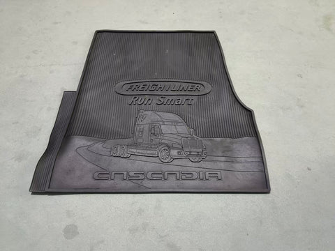 GA-FR-111 Rubber Floor Mat Left Side with Black Logo For Freightliner Cascadia 2018 2019 2020 2021 2022 2023 2024