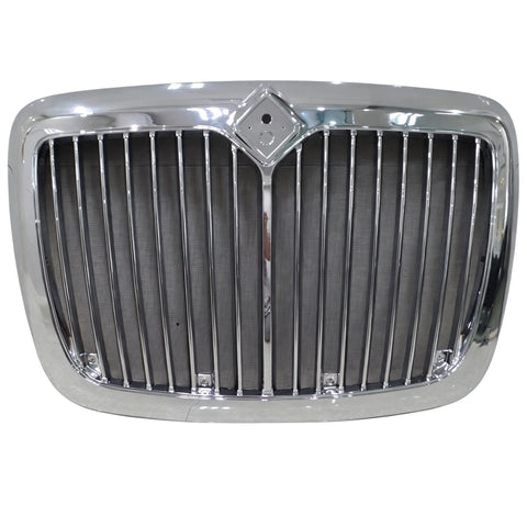 GA-IN-012 Front Chrome Grille W/O BUG SCREEN For INTERNATIONAL PROSTAR 2007 2008 2009 2010 2011 2012 2013 2014 2015