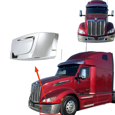 GA-PE-047-2C-L Steel Corner Bumper without Fog Lamp Hole Left Side For Peterbilt 579 2023 2024 2025 2026