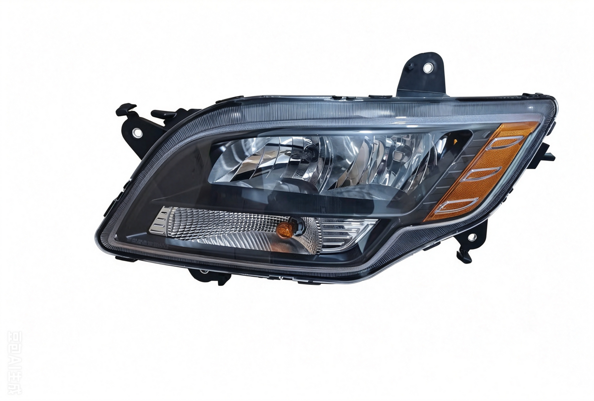 GA-IN-107A-L Halogen Headlight Black Left Side For International MV 2022 2023 2024