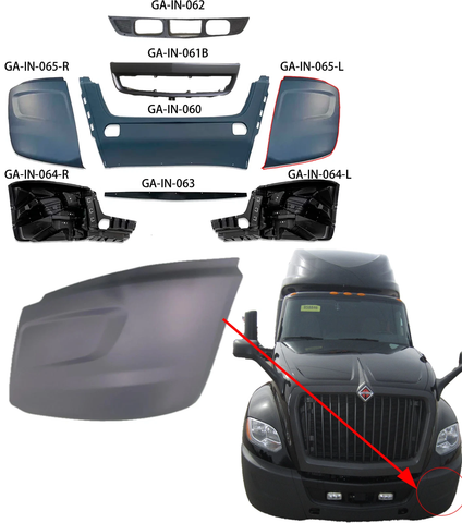 GA-LT6251801-002L Bumper Cover Fascia Front Driving Left Side For International LT625 2018 2019 2020 2021 2022 2023 2024 2025 2026 GA-IN-065L-YJ
