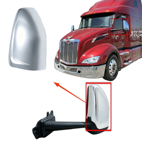GA-PE-036-1A-L Door Mirror Cover Chrome Left Side LH (Driver Side) For Peterbilt 579 2022 2023 2024 2025 2026