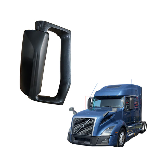 GA-V-129B-Complete-R Door Mirror Complete With Mirror Bracket Black Cover Right Side For Volvo VNL 2018-2024