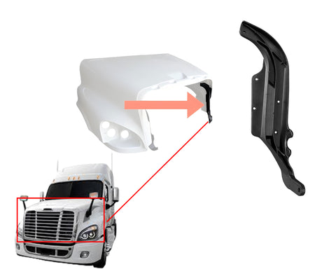 GA-FR-108-1-L Left Driver Side Hood Pivot Bracket For Freightliner Cascadia 2008 2009 2010 2011 2012 2013 2014 2015 2016 2017