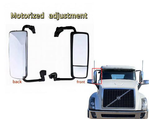 GA-V-011A-R Passenger Right Side Chrome Mirror Complete Truck Mirror For VOLVO VNL 2004 2005 2006 2007 2008 2009 2010 2011 2012 2013 2014 2015 2016 2017
