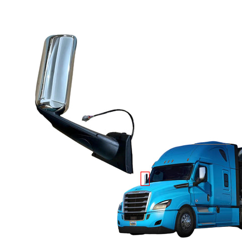 GA-FR-099A-R Door Mirror Chrome RH For Freightliner Cascadia 2018 2019 2020 2021 2022 2023 2024