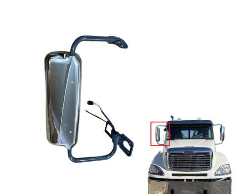 GA-FR-078B-L Door Mirror Motorized and Heated Chrome LH For Freightliner Columbia