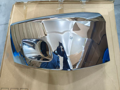 GA-PE-008D-R Chrome Corner Bumper With Fog Light Hole Right Side For Peterbilt 579 2013-2022