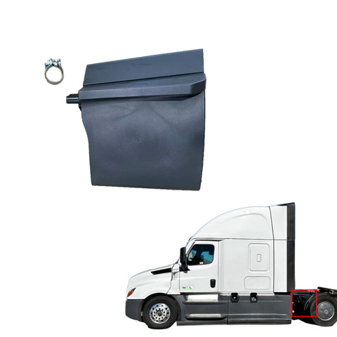 GA-FR-166-1-L Gray Truck Quarter Fender W/ Clamp Left Side For Freightliner Cascadia 2018 2019 2020 2021 2022 2023 2024