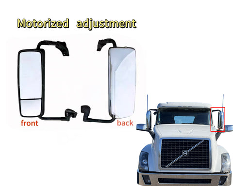 GA-V-011A-L Driver Left Side Chrome Mirror Complete Truck Mirror For VOLVO VNL 2004 2005 2006 2007 2008 2009 2010 2011 2012 2013 2014 2015 2016 2017
