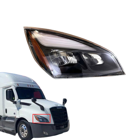 GA-FR-097J-R Black LED Headlamp Right Passenger Side For Freightliner Cascadia 2018 2019 2020 2021 2022 2023 2024