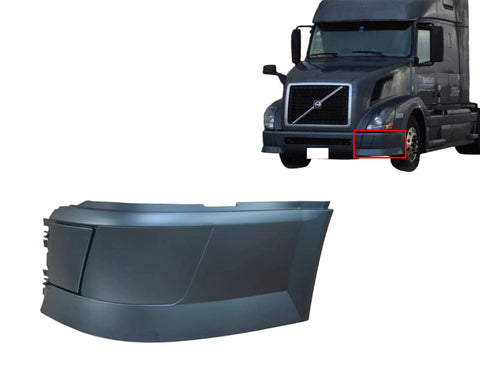 GA-V-013-L Volvo VNL 2004 2005 2006 2007 2008 2009 2010 2011 2012 2013 2014 2015 Side Extension Corner Bumper w/o Fog Light Hole Lh