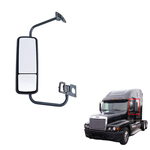 GA-FR-040C-L DOOR MIRROR BLACK WITH BRACKET LH For 2004 2005 2006 2007 2008 2009 2010 2011 2012 2013 2014 2015 2016 2017 2018 Freightliner Century/Columbia