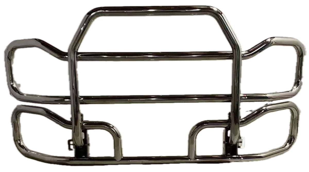 GA-DG039-F18    Silver Deer Guard Bumper with Bracket for Freightliner Cascadia 2018-2024