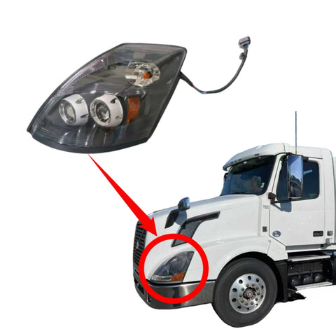 GA-V-094BL Headlight Projector LED Assembly Left Driver Side For Volvo VNL 2015 2016 2017