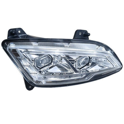 GA-PE-035C-R Right Side LED Headlight Silver Assembly For Peterbilt 579 2023+