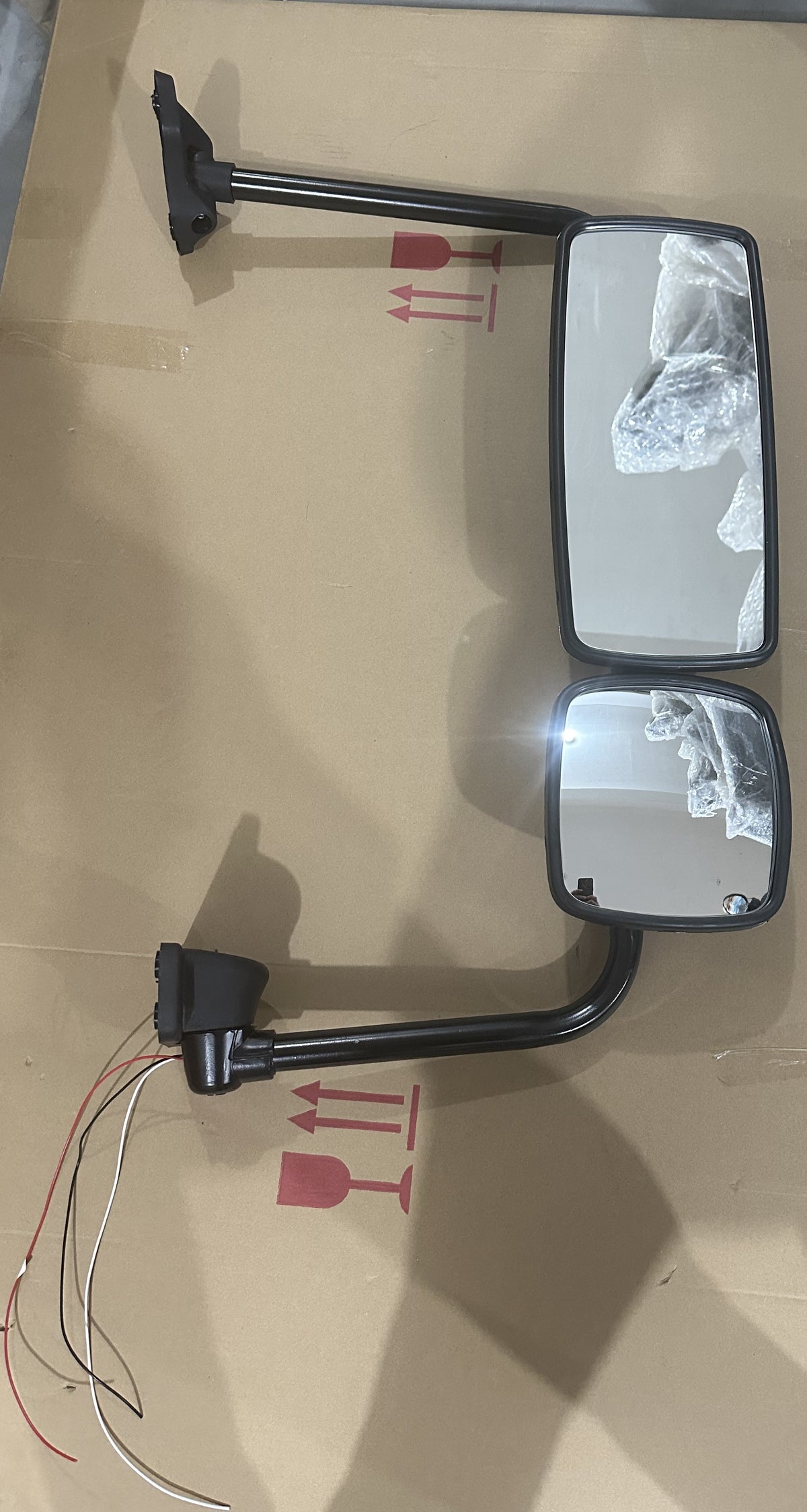 GA-FR-041R Door Mirror Assembly with Arm Right Chrome For Freightliner M2 2003 2004 2005 2006 2007 2008 2009 2010 2011 2012 2013 2014 2015 2016