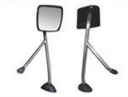 GA-IN-018B-R Complete Black Hood Mirror W/Chrome ARM RH For PROSTAR