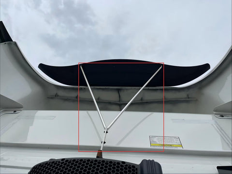 GA-V-113-1 ROD For Black Roof Wing Side Fairing Cab Extender For Volvo VNL 2018 2019 2020 2021 2022 2023