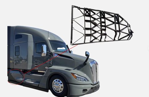 GA-KW-049-3R Rear Side Fairing Panels Mounting Bracket  RH for Kenworth T680 Next Gen 2022 2023 2024 2025