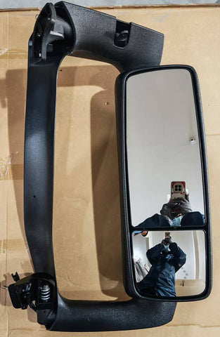 GA-V-129B Complete R Door Mirror Complete With Mirror Bracket Black Cover Right Side For Volvo VNL 2018-2024