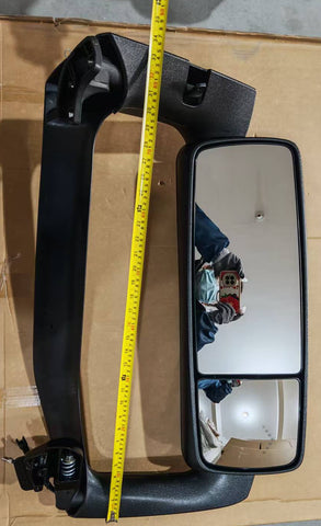 GA-V-129B Complete R Door Mirror Complete With Mirror Bracket Black Cover Right Side For Volvo VNL 2018-2024