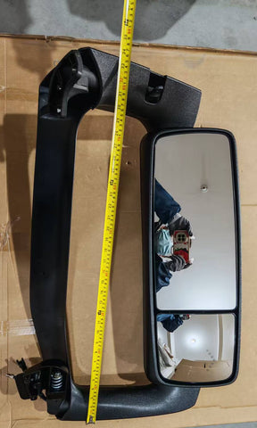 GA-V-129B Complete L Door Mirror Complete With Mirror Bracket Black Cover Left Side For Volvo VNL 2018-2024