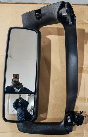 GA-V-129B Complete L Door Mirror Complete With Mirror Bracket Black Cover Left Side For Volvo VNL 2018-2024