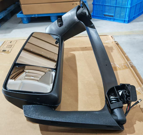 GA-V-129B Complete L Door Mirror Complete With Mirror Bracket Black Cover Left Side For Volvo VNL 2018-2024
