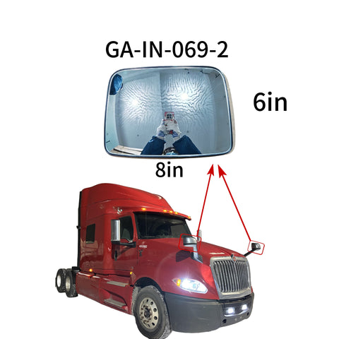 GA-IN-069-2 Hood Mirror Glass Left or Right Side For International LT625 2018 2019 2020 2021 2022 2023 2024 2025 2026