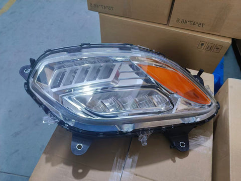GA-IN-074A-R Silver reflcetive LED Headlights with DRL RH For International LT625 2018 2019 2020 2021 2022 2023 2024