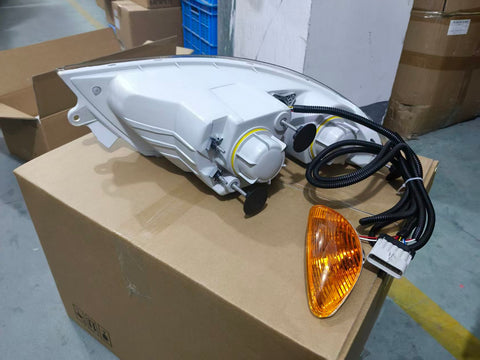 GA-IN-007-A-L Halogen Headlight Assy With LED Decorativer Light Bar With Turn Signal Light Lh, For International 4300/4400 2001 2002 2003 2004 2005 2006 2007 2008 2009 2010 2011 2012