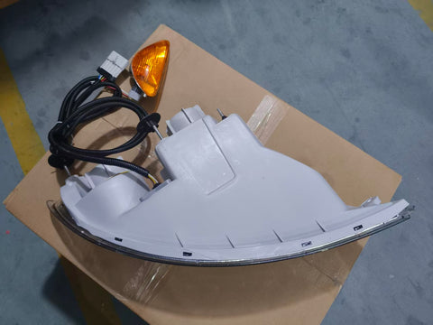 GA-IN-007-A-L Halogen Headlight Assy With LED Decorativer Light Bar With Turn Signal Light Lh, For International 4300/4400 2001 2002 2003 2004 2005 2006 2007 2008 2009 2010 2011 2012