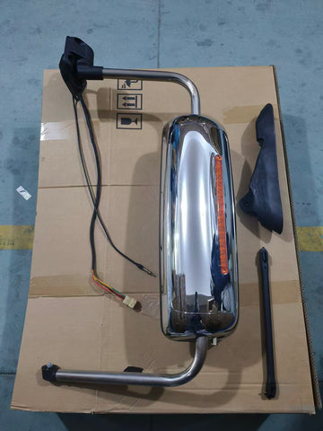 GA-IN-024-R*Chrome Door Mirror W/Arm RH For International Prostar