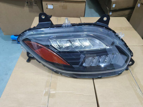 GA-IN-074B-R Black reflcetive LED Headlights with DRL RH For International LT625 2018 2019 2020 2021 2022 2023 2024