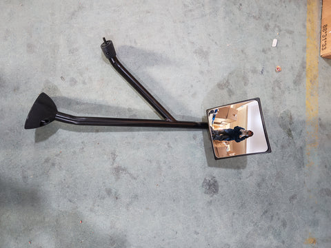 GA-IN-018A-R Complete Black Hood Mirror W/ARM Right Passenger Side For International Prostar