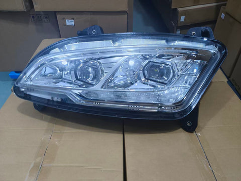 GA-PE-035C-L Left Side LED Headlight Silver Assembly For Peterbilt 579 2023+