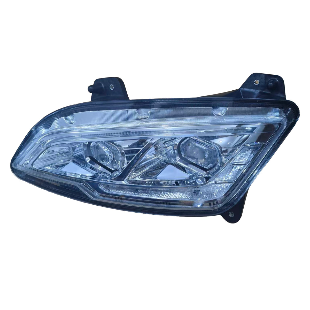 GA-PE-035C-L Left Side LED Headlight Silver Assembly For Peterbilt 579 2023+