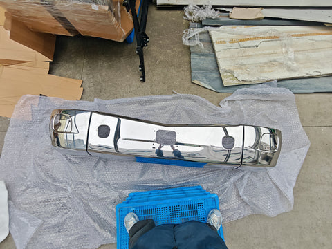 GA-PE-048C Steel Bumper ASSY W/O Fog Lamp Hole with Bracket for Peterbilt 579 2013 2014 2015 2016 2017 2018 2019 2020 2021 2022