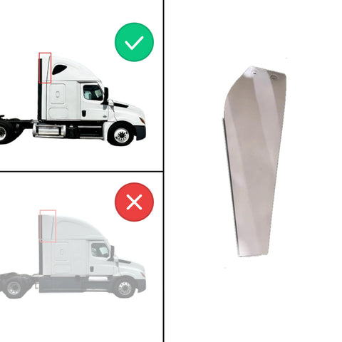 GA-FR-156R Cab Air Deflector Upper Fairing RH White For Freightliner Cascadia 2018 2019 2020 2021 2022 2023 2024