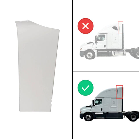 GA-FR-154L Cab Air Deflector Upper Fairing for Freightliner Cascadia 2018 2019 2020 2021 2022 2023 2024 Driver(LH) GA-CA1803-001L