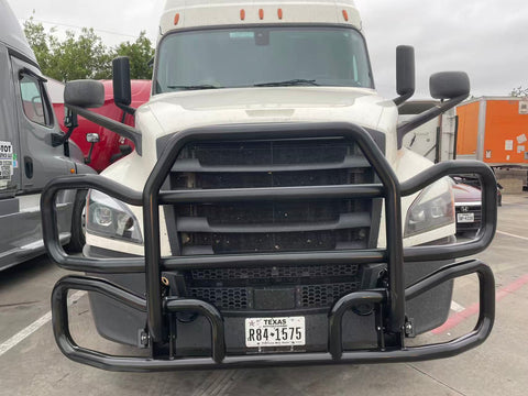 GA-DGCAS-3-S-CAS Black Deer Guard Bumper PVC with Bracket for Freightliner Cascadia 2018-2024