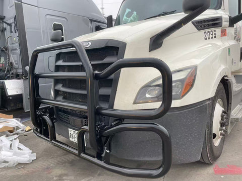 GA-DGCAS-3-S-CAS Black Deer Guard Bumper PVC with Bracket for Freightliner Cascadia 2018-2024