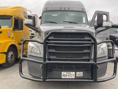 GA-DGIT-3-CAS Black Deer Guard Bumper PVC with Bracket for Freightliner Cascadia 2018-2024