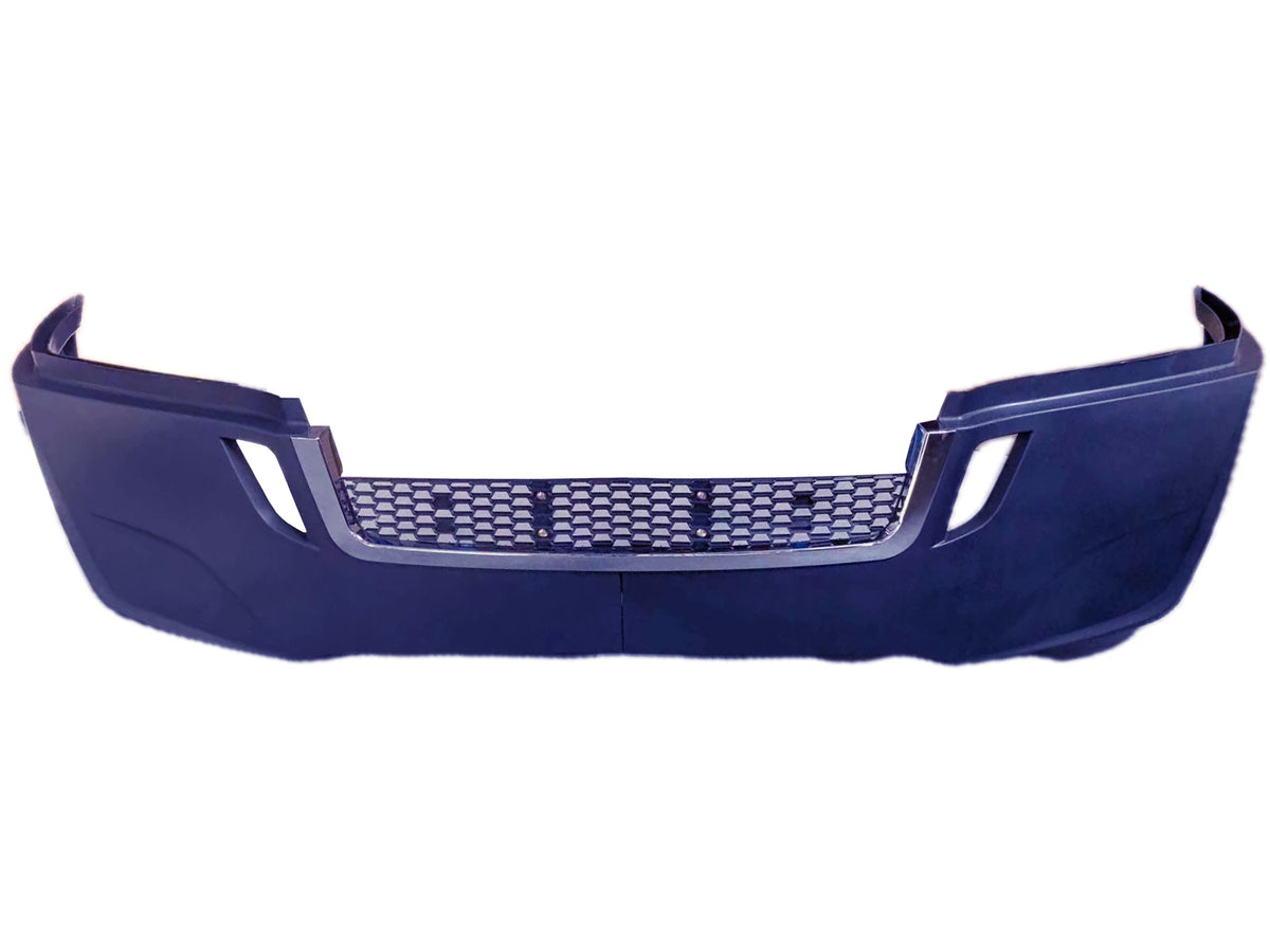 GA-FR-101D Front Bumper W/O Fog Hole In Chrome Trim For Freightliner Cascadia 2018 2019 2020 2021 2022 2023 2024