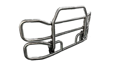 GA-DGCAS-2-CAS  Silver Deer Guard Bumper 94in with Bracket for Freightliner Cascadia 2018-2024