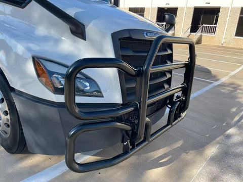 GA-DGCAS-3-S-CAS Black Deer Guard Bumper PVC with Bracket for Freightliner Cascadia 2018-2024